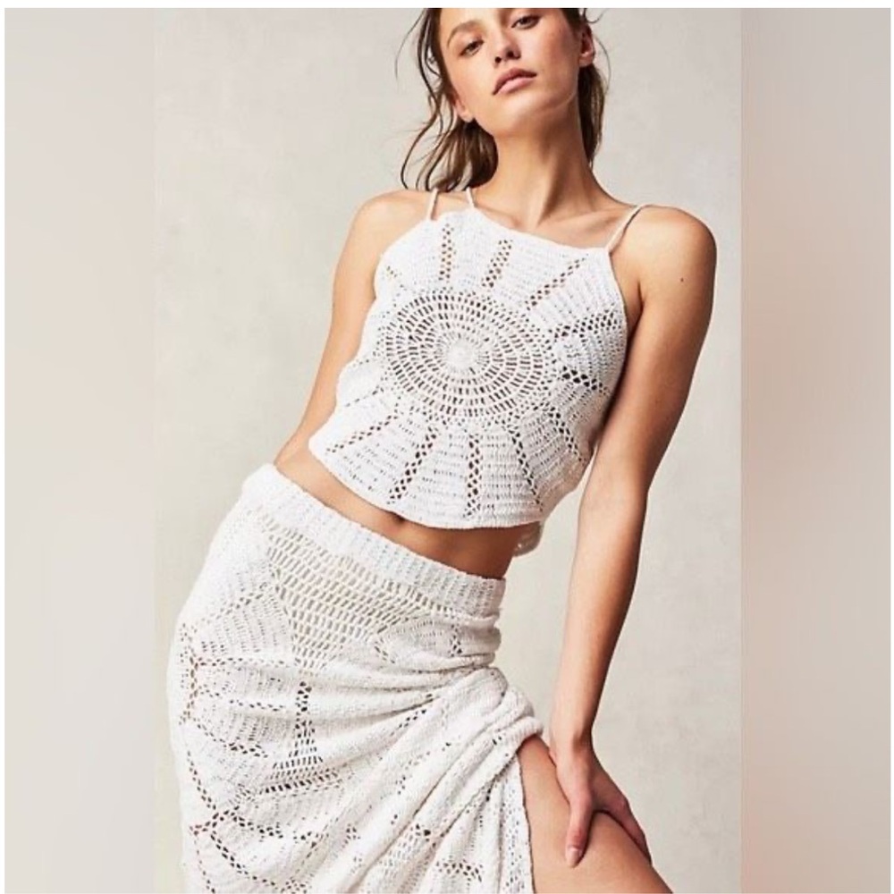 NWT Free People RAHI Jainsons Nautilus Maxi Skirt Set